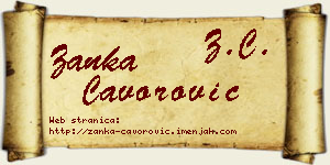 Žanka Čavorović vizit kartica